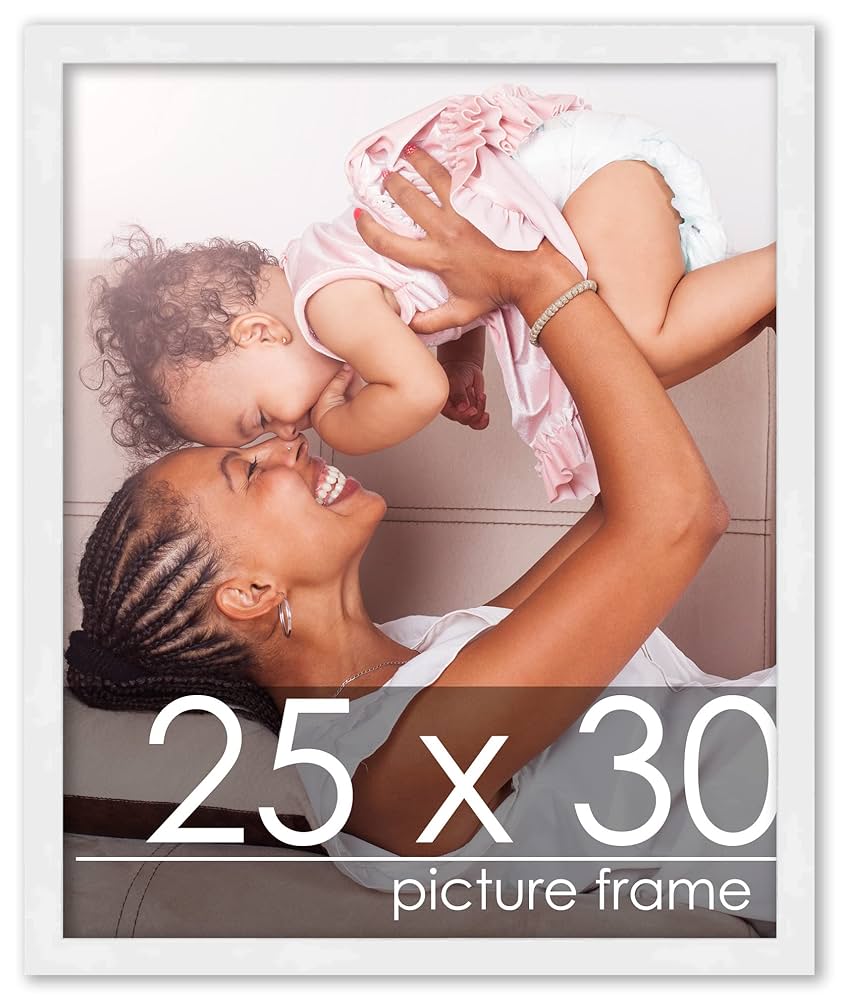 Amazon.co.jp: 25 x 30 Contemporaryホワイト木製写真フレーム